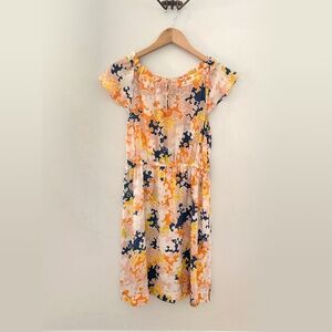 Anthropologie Colorful Silk Dress by Vanessa Virginia - Size 8